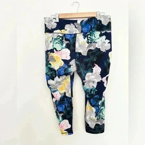Old Navy Active Floral Legging Pant Women Size XLarge Go-Dry Stretch Fitted - Picture 2 of 4